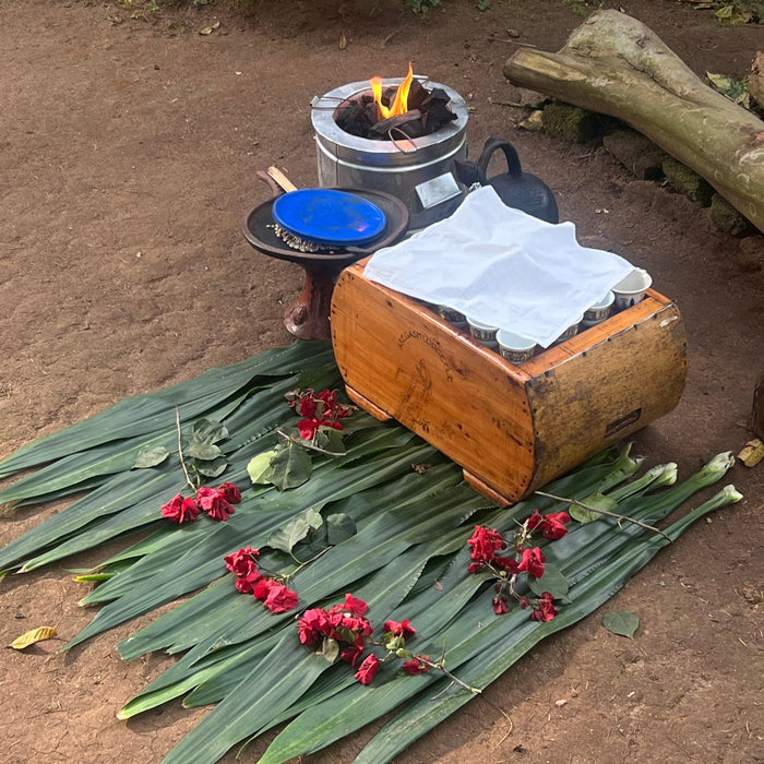 Coffee ceremony the team enjoyed after filiming
