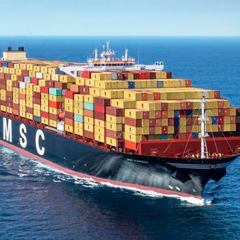 MSC shipping vessel