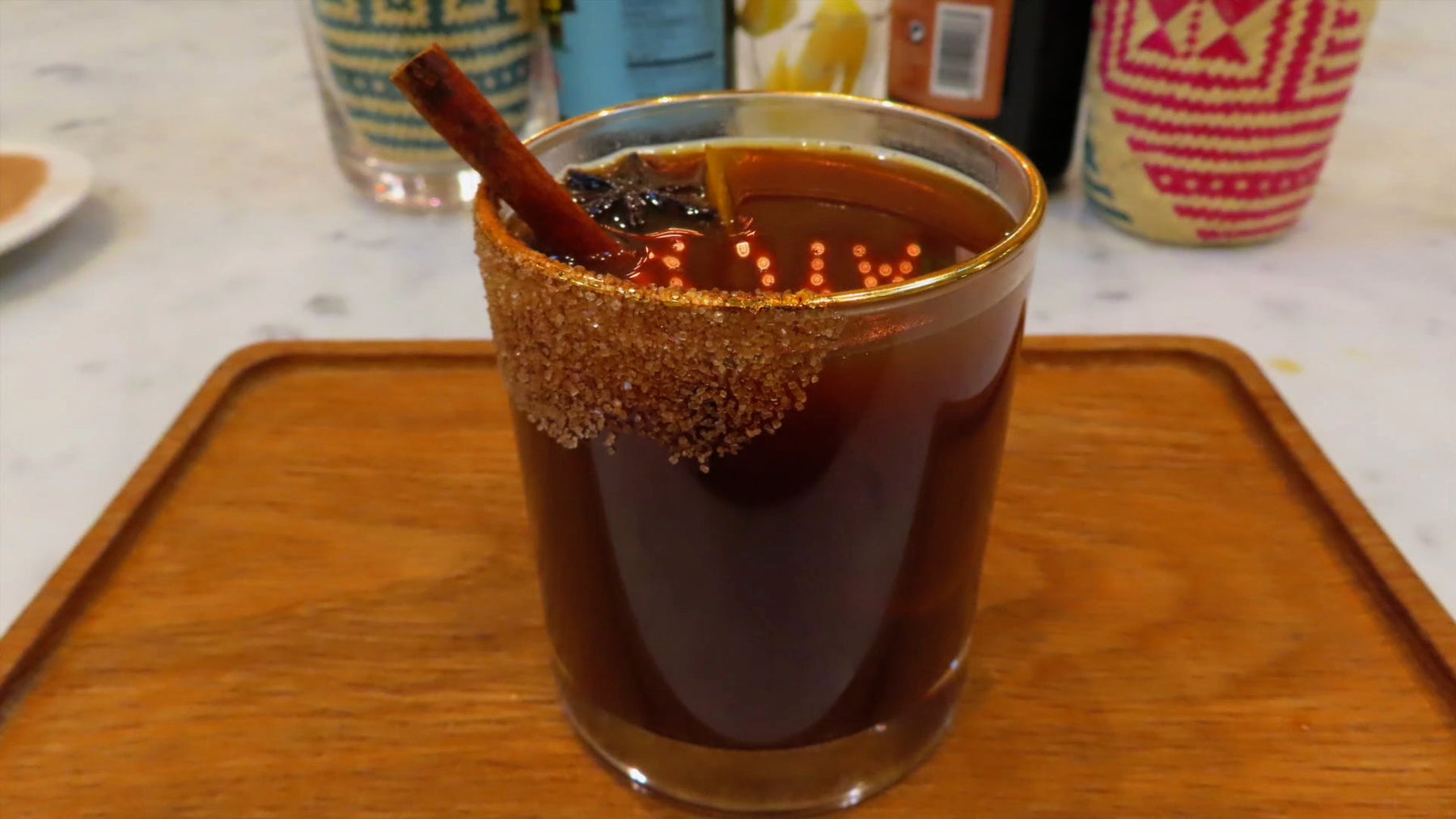 cocktail with mezcal and espresso