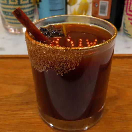 cocktail with mezcal and espresso