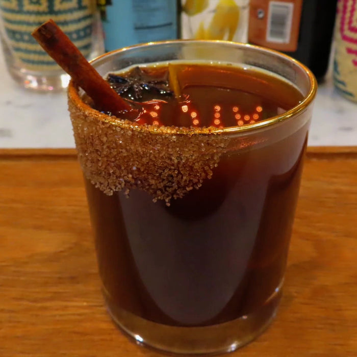 cocktail with mezcal and espresso