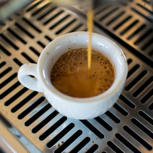 pulling an espresso shot