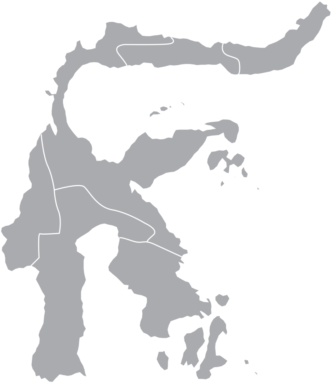 Map of Sulawesi, Indonesia
