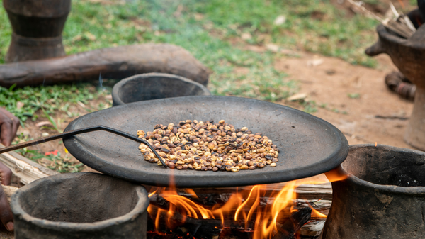 roasting coffee